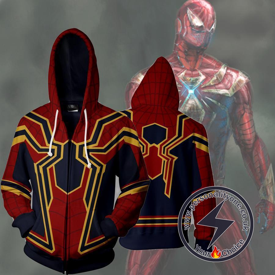 Spiderman Homecoming Iron Spider Zip Up Hoodie Jacket